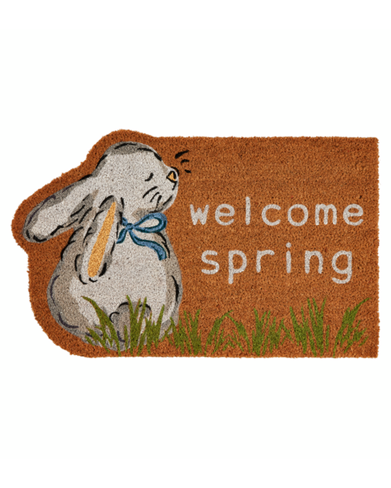 Mat Welcome Spring Bunny