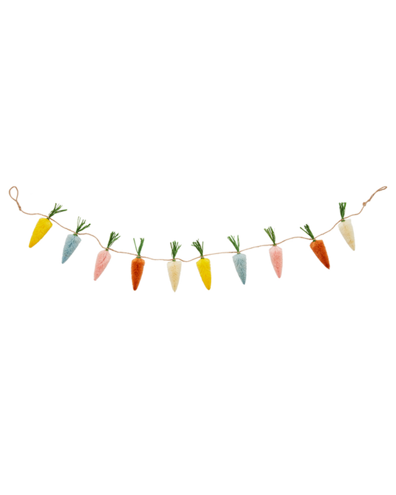 Bottle Brush Carrot Garland