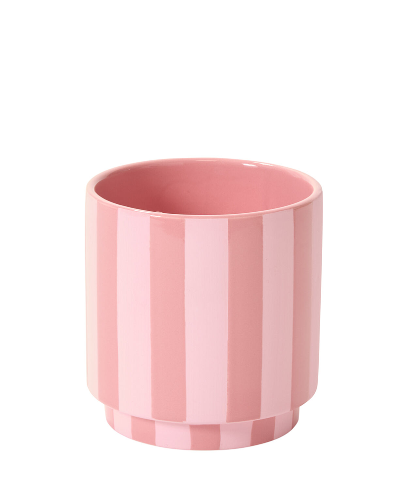 Pot Pink Striped 5"