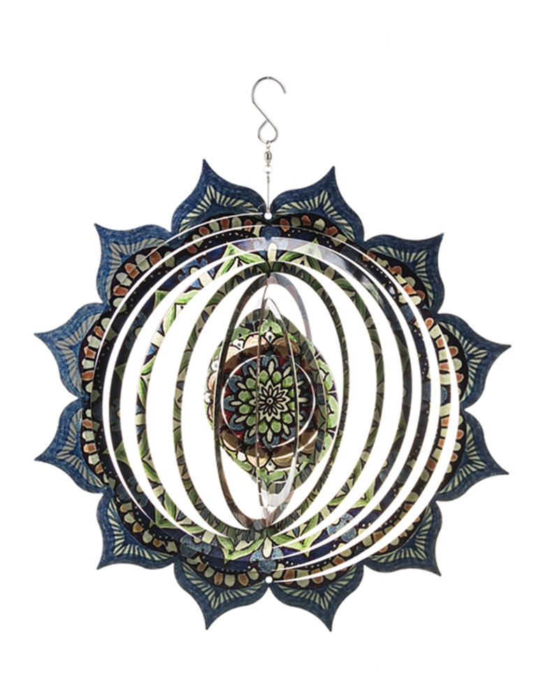 Mandala Hanging Wind Spinner 12"