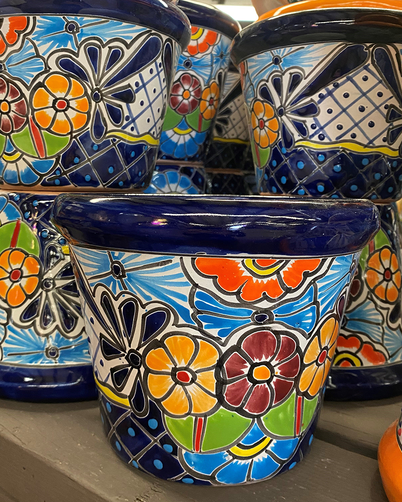 Talavera Planter Blue Small