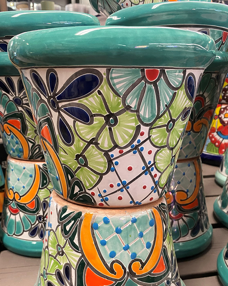 Talavera Planter Teal Large