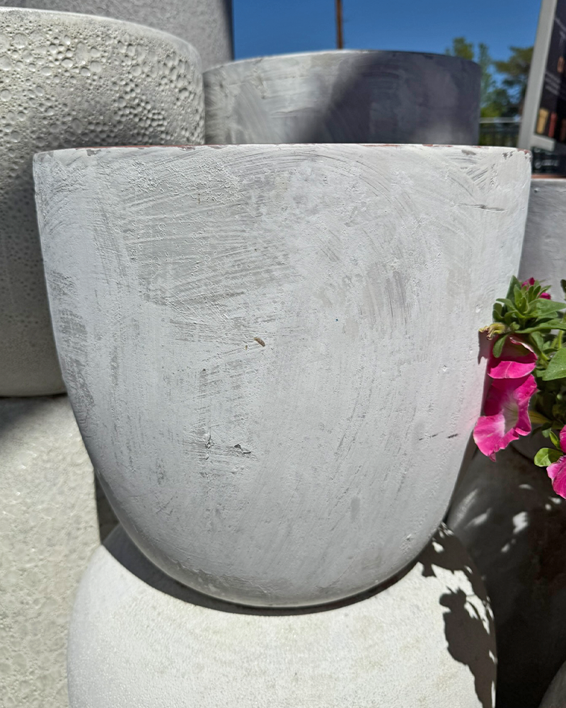 Coco Pot Aegean White 15"