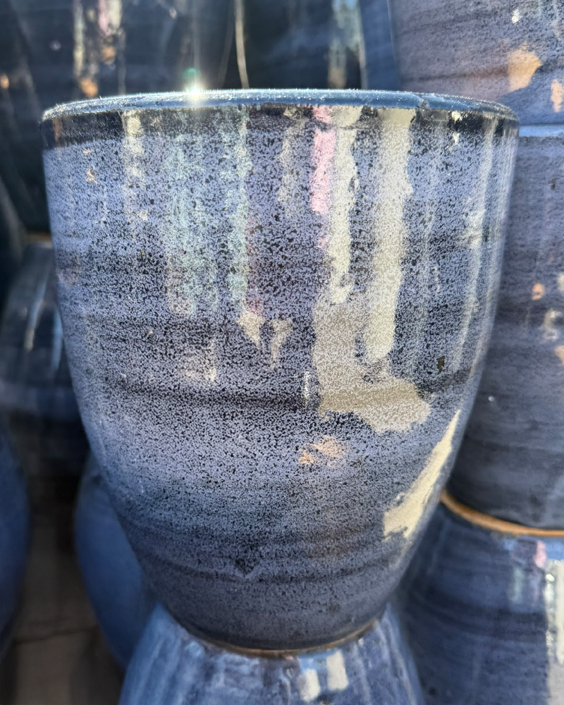 Medium Egg Pot Blue Jeans 8.3"