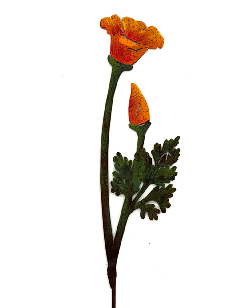 Stake California Poppy 15"