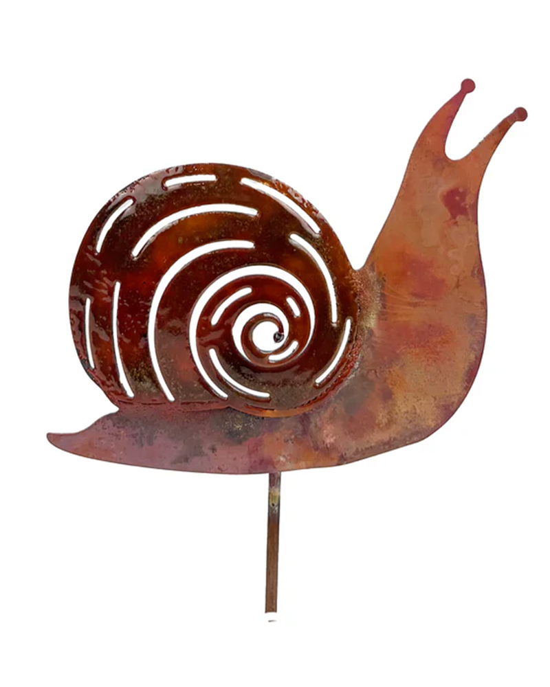 Stake Snail Enamel Copper 4.5"