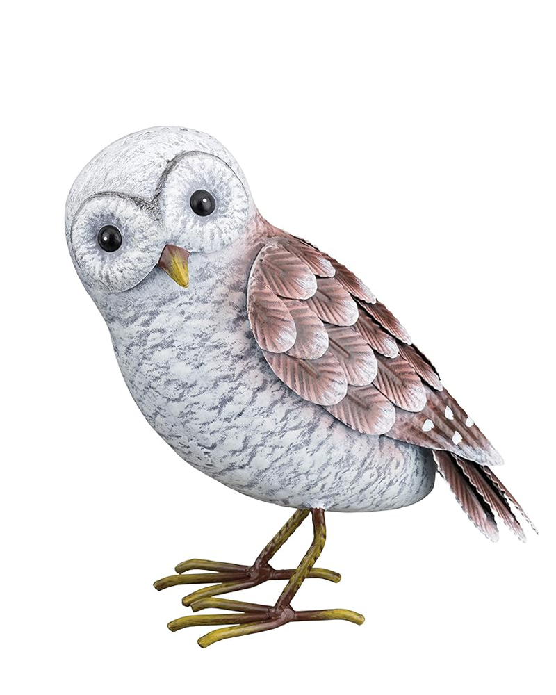 Barn Owl Colorful Metal 8"