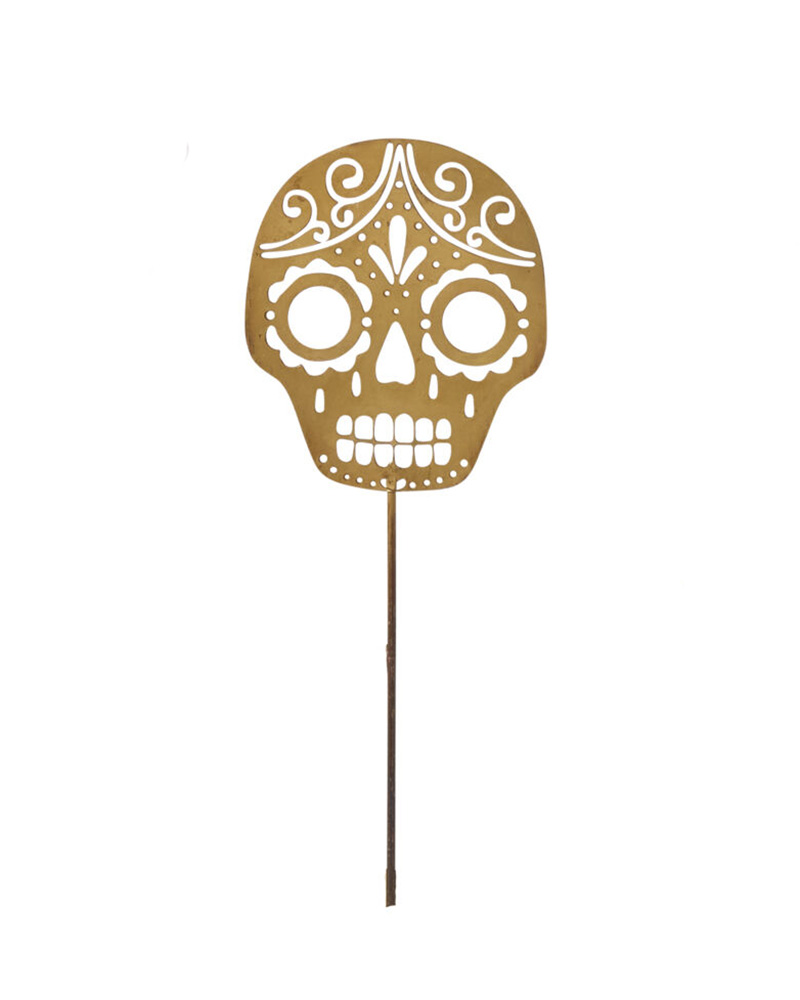Careta Skull Plant Stick 3"