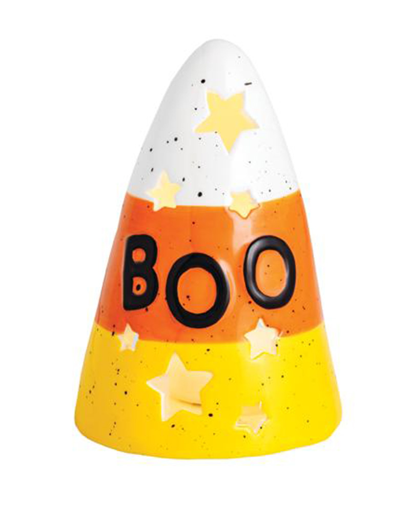 Candy Corn Votive Holder 4.75"