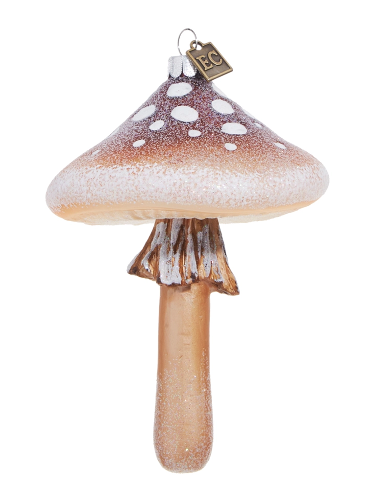 Brown Mushroom Ornament 5" Eric Cortina