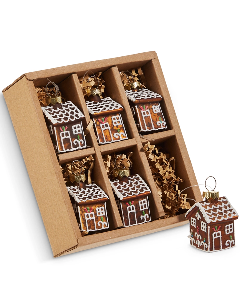 Gingerbread House Ornament Box Set