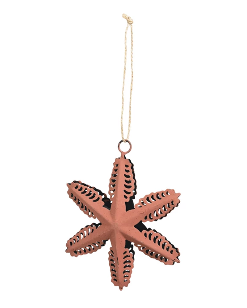 Metal Star Ornament Sienna 5"