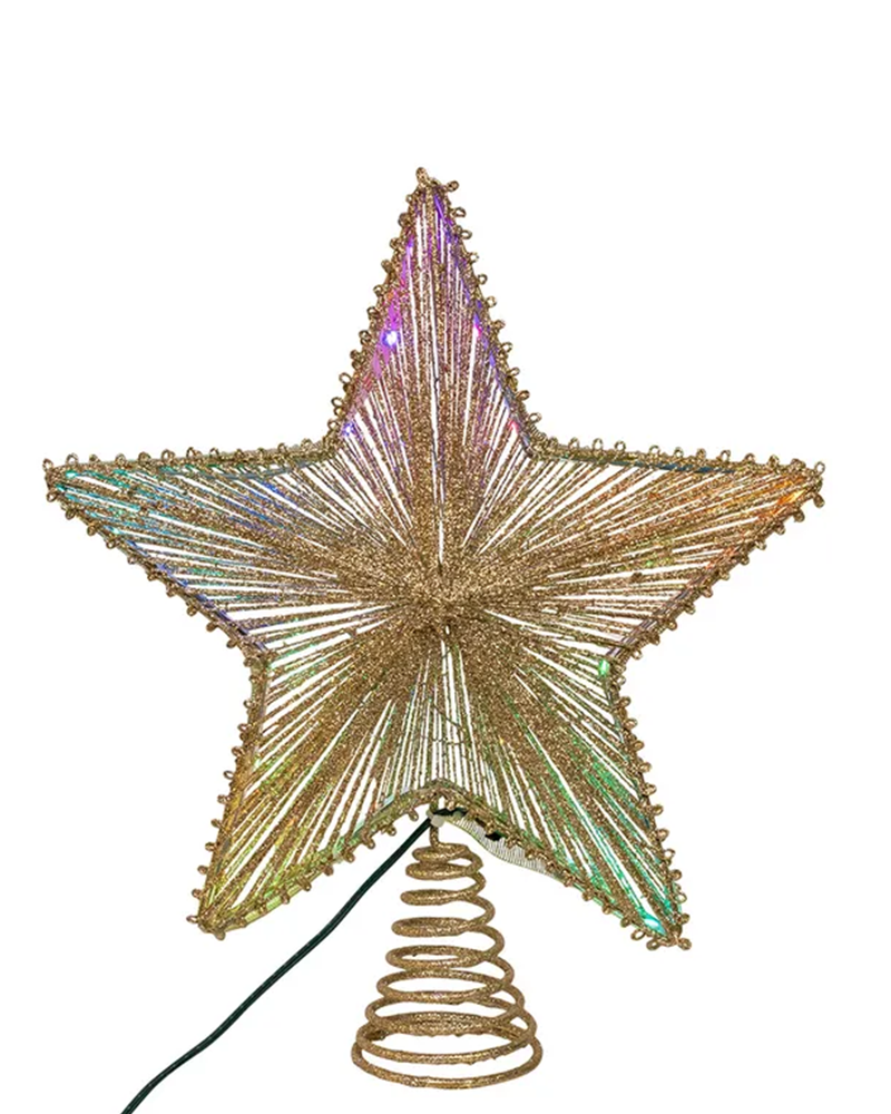 Tree Topper Gold Star 11.5"