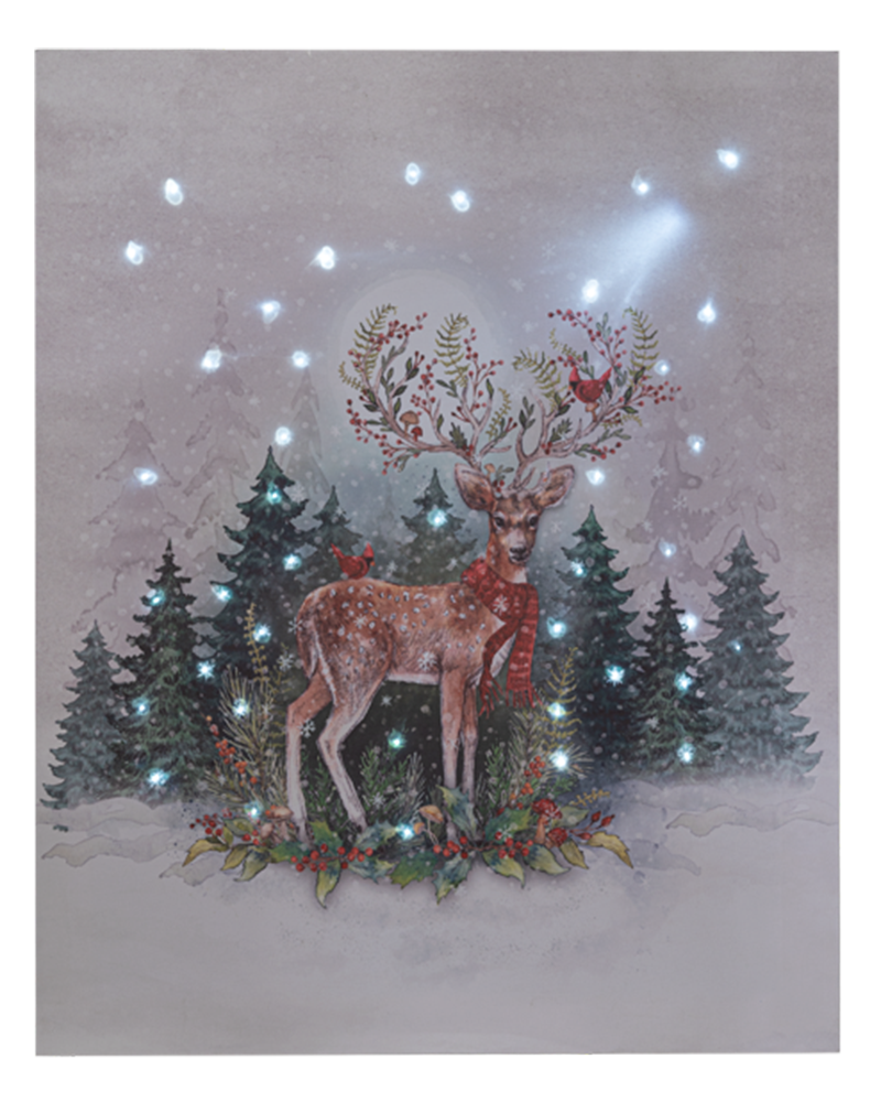 Woodland Deer LED Light Up Wall Decor 19.75"
