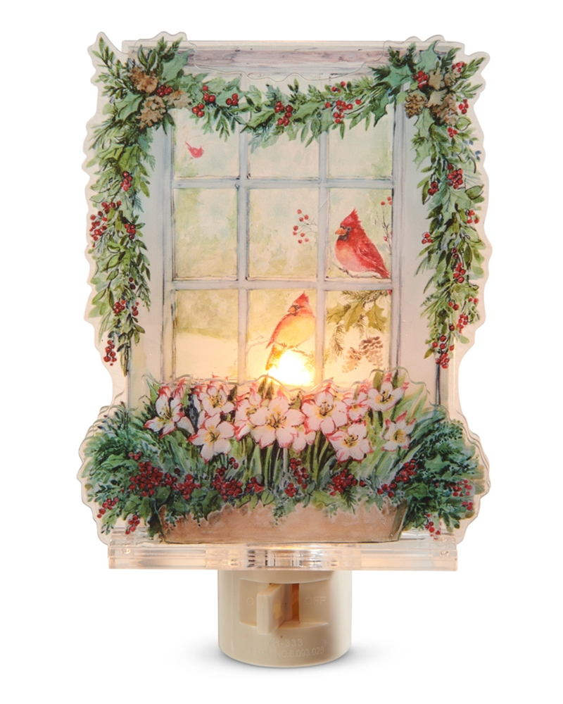 Layered Cardinal Night Light 6"