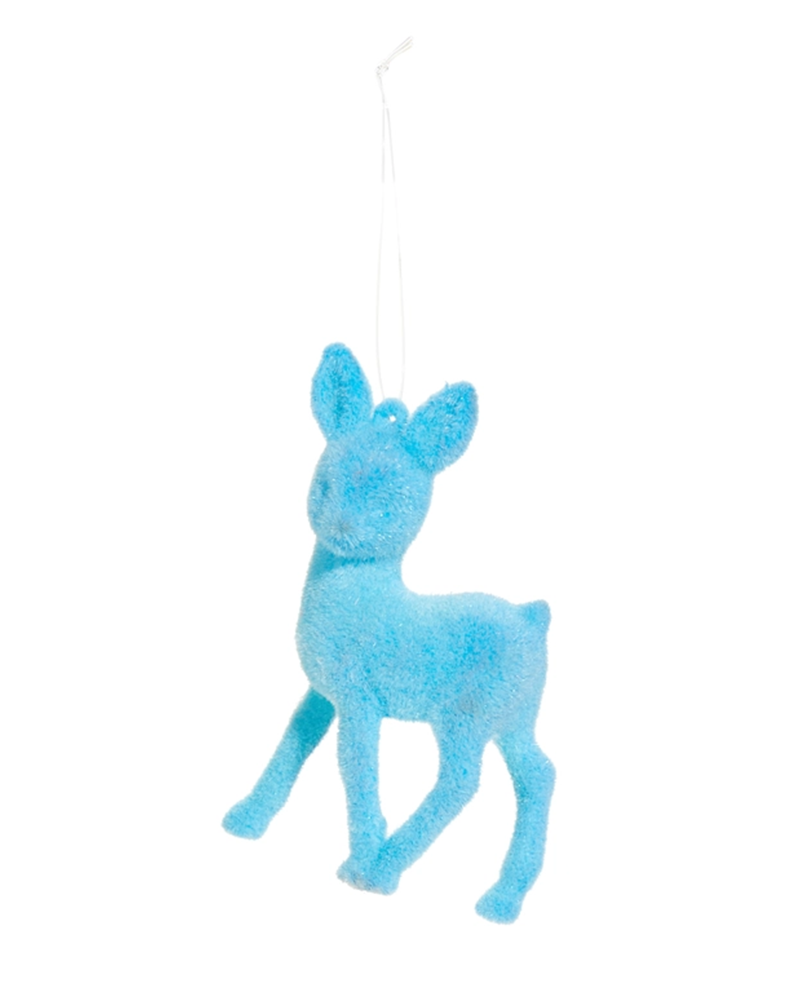 Flocked Deer 4"
