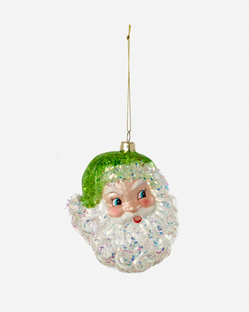 Iridescent Santa Head 4.75"