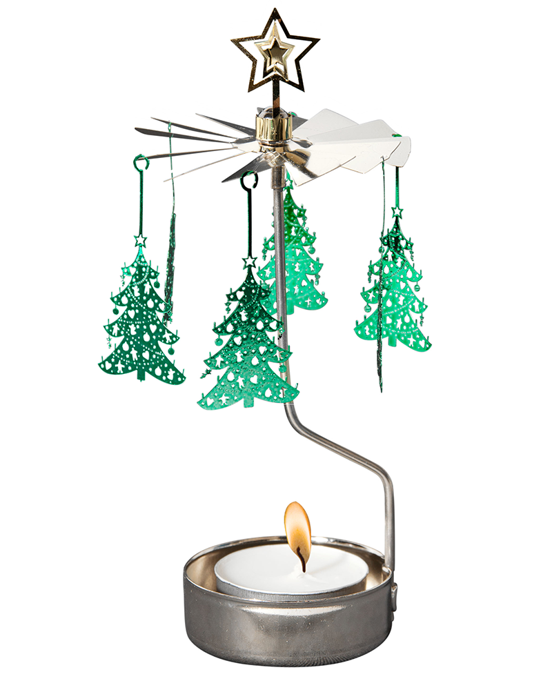 Rotary Candleholder Christmas Tree 6.5"