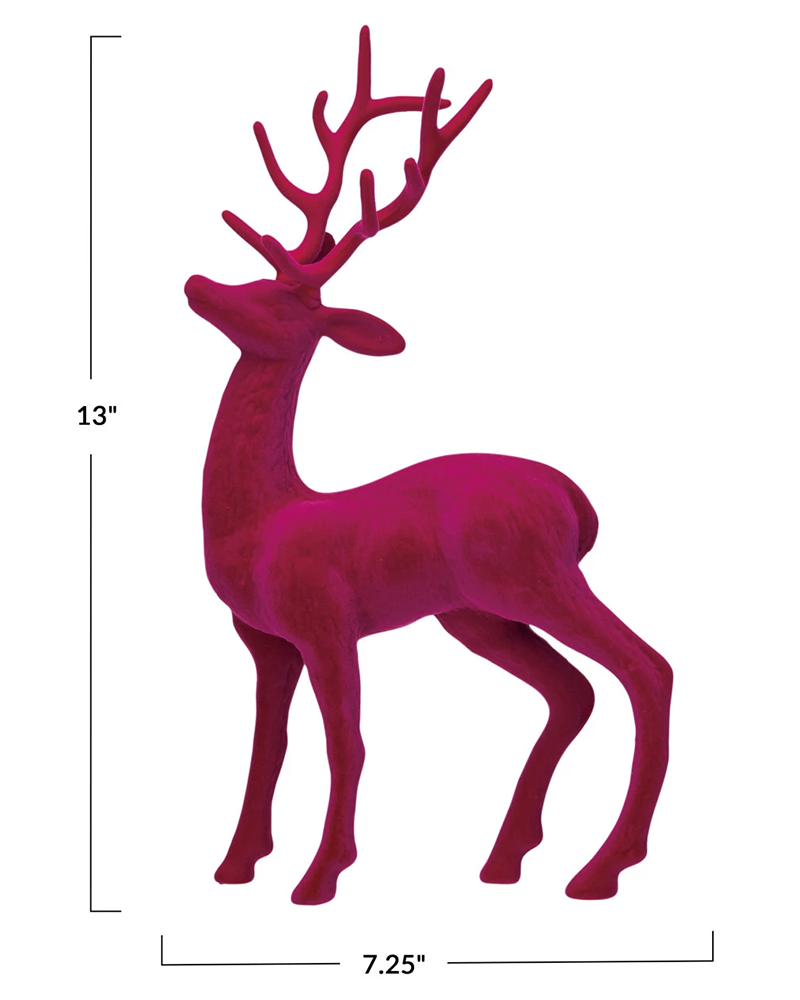 Reindeer Figure Pink 13"