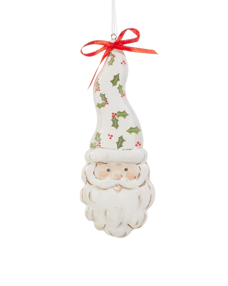 Pattern Santa Ornament 5"