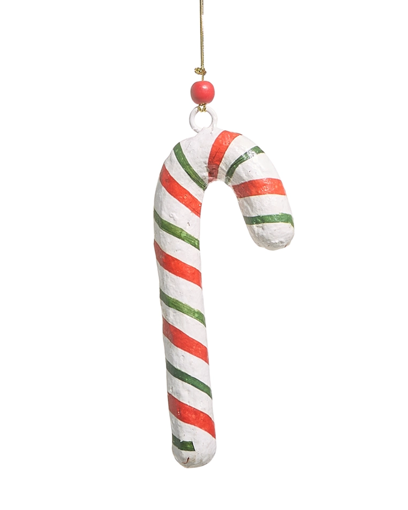 Paper Mache Candy Cane 7"