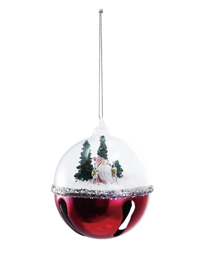 Glass Bell Dome Ornament 4"