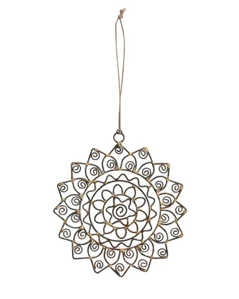 Snowflake Gold Detail Ornament 4.5"