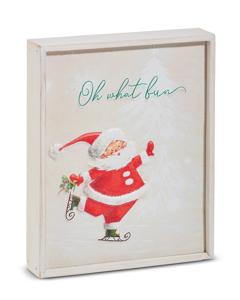 Skating Santa Wall Art 9.75"