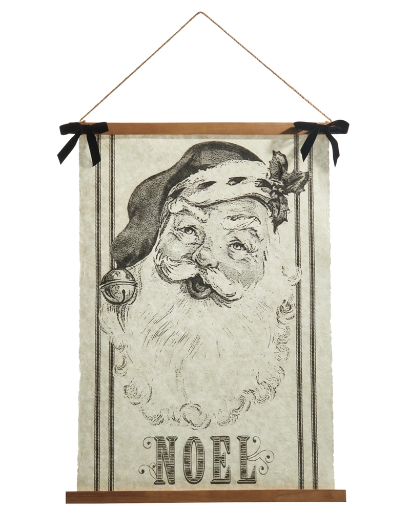 Vintage Santa Gazette Tapestry 30.5"