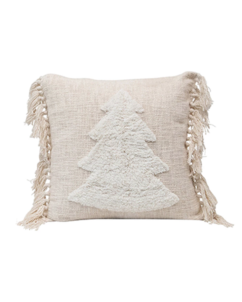 Punch Hook Pillow with Tassels 20"