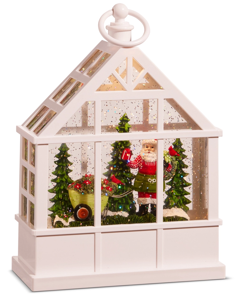 Garden Santa Lighted Water Lantern 9.25"