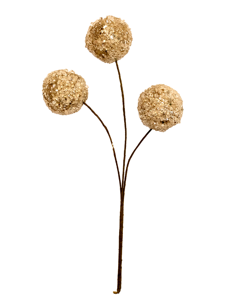 Gold Glitter Ball Pick