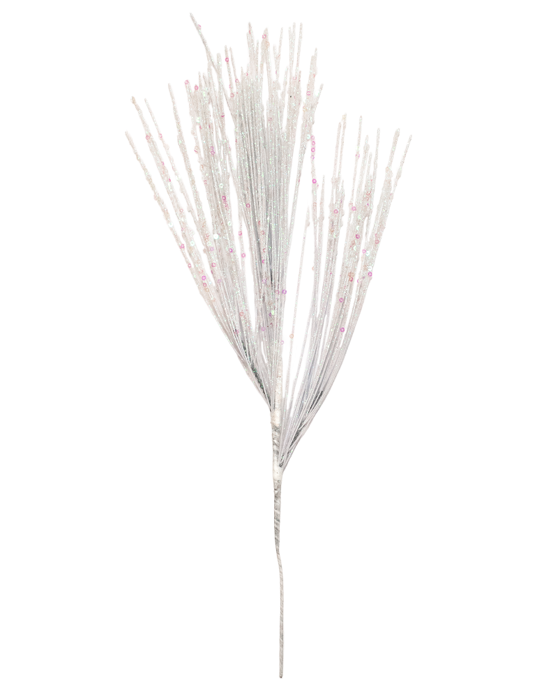 White Glitter Fan Pick