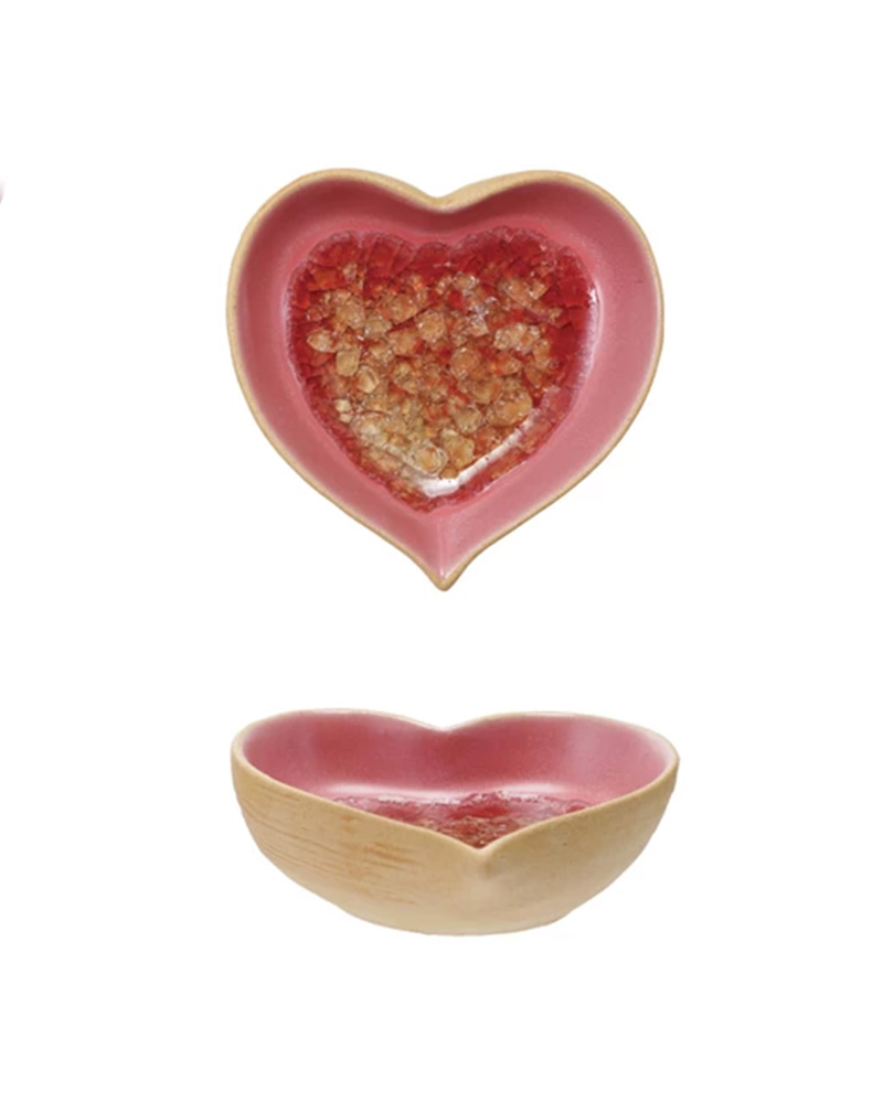 Heart Shaped Dish Pink 3.75"