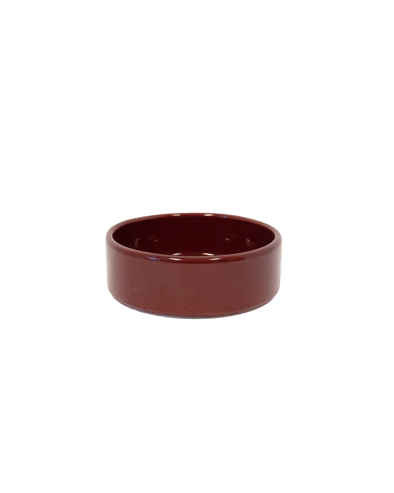 Hoff Saucer Glazed Deep Burgundy 14cm