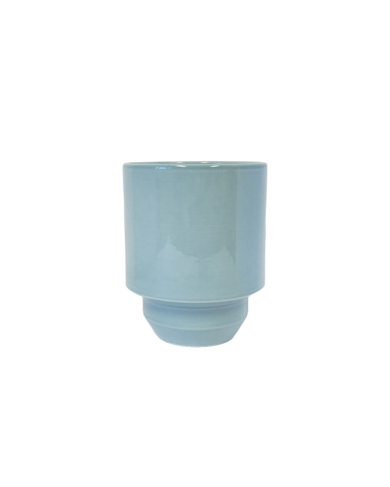 Hoff Pot Glazed Misty Blue 14cm