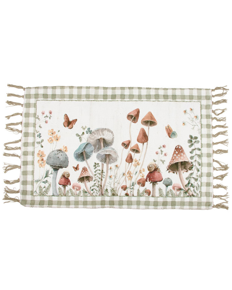 Rug Mushroom Study 34"x20"