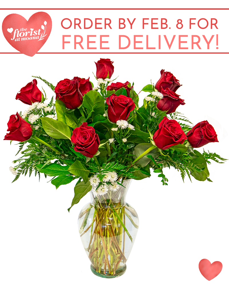 Dozen Red Roses Floral Arrangement from $100-$150