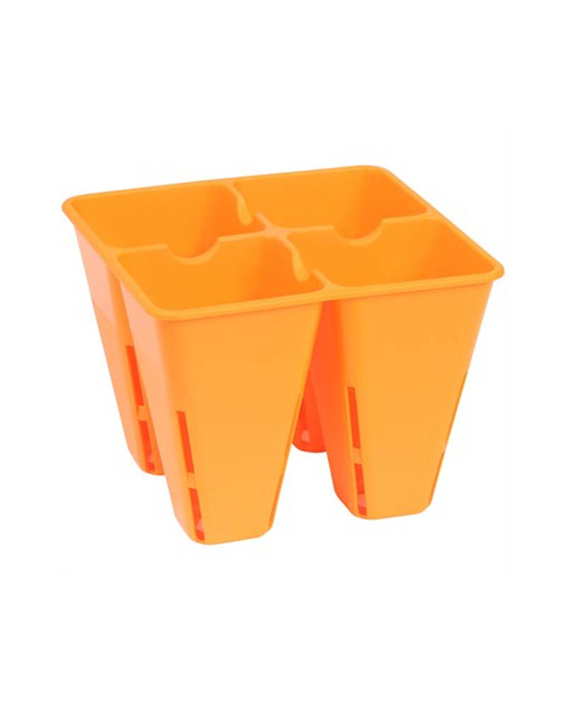 Sunpack 4 Cell Plug Tray Insert Orange