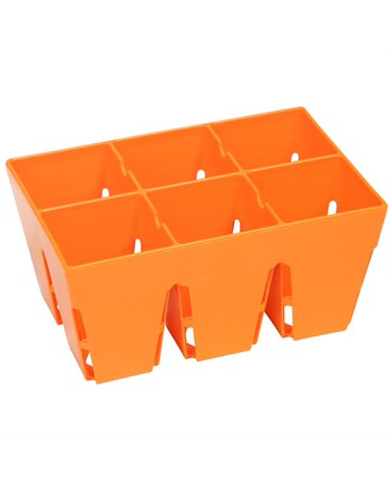 Sunpack 6 Cell Plug Tray Insert Orange