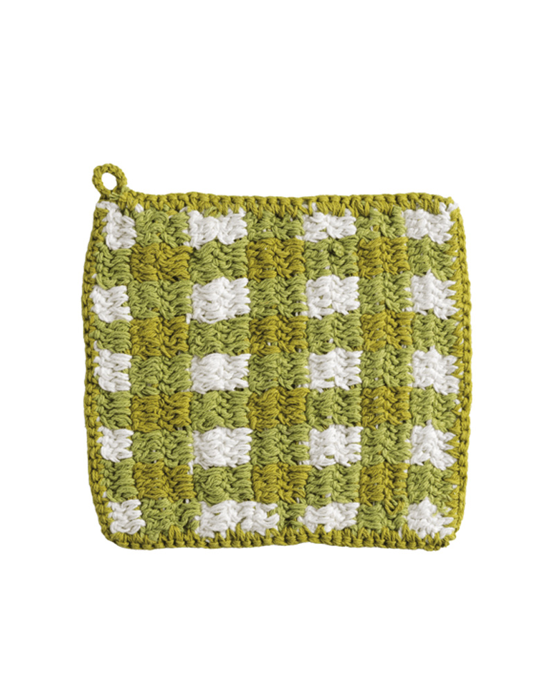 Pot Holder Green Check