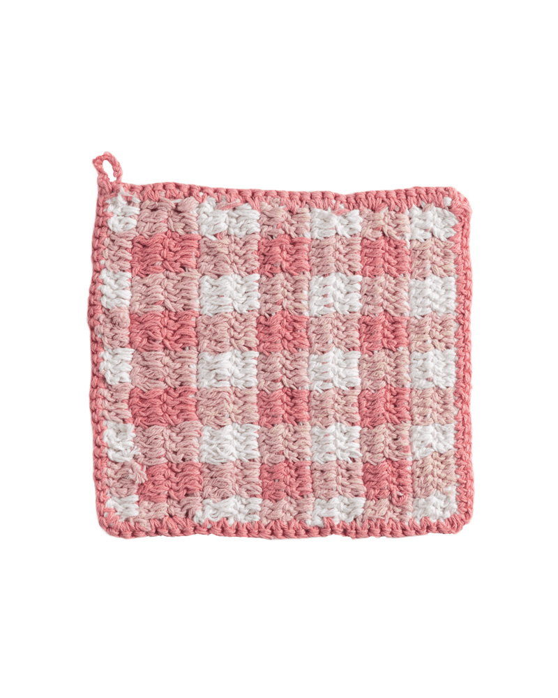 Pot Holder Pink Check