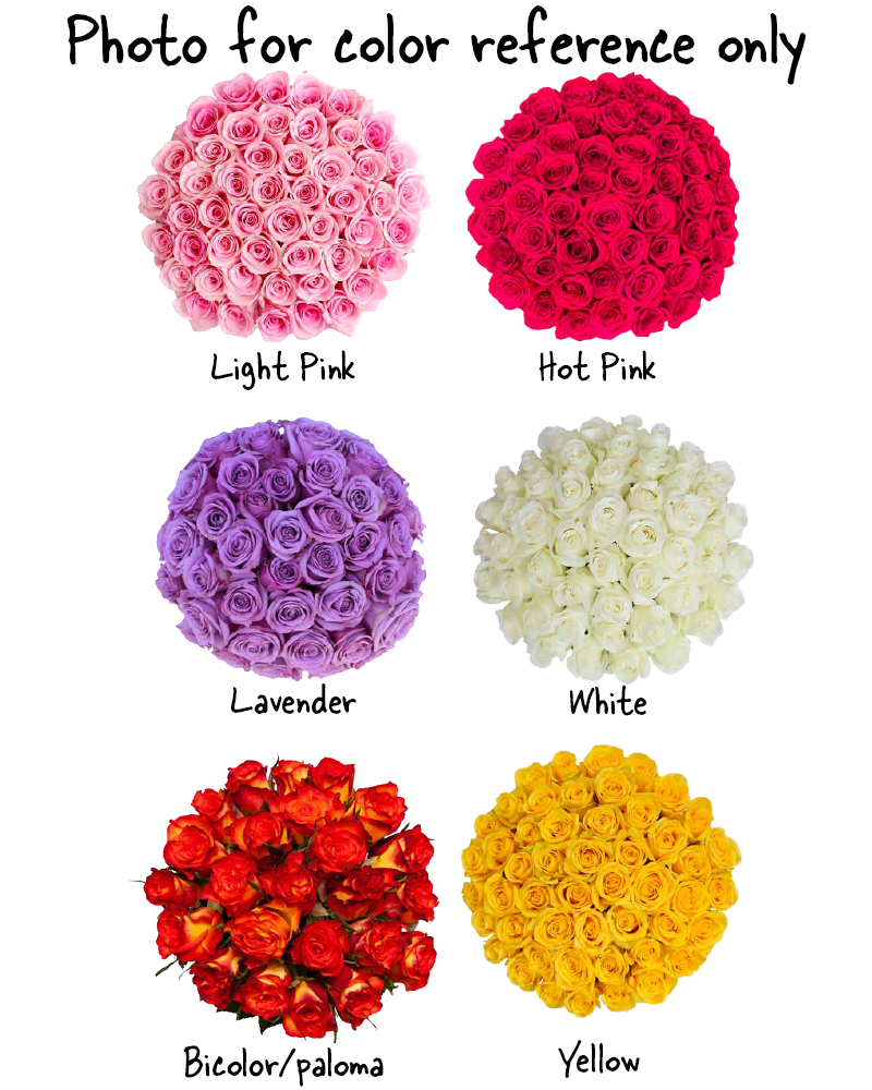 Dozen Roses \'Choose Color\' Floral Arrangement from $100-$150