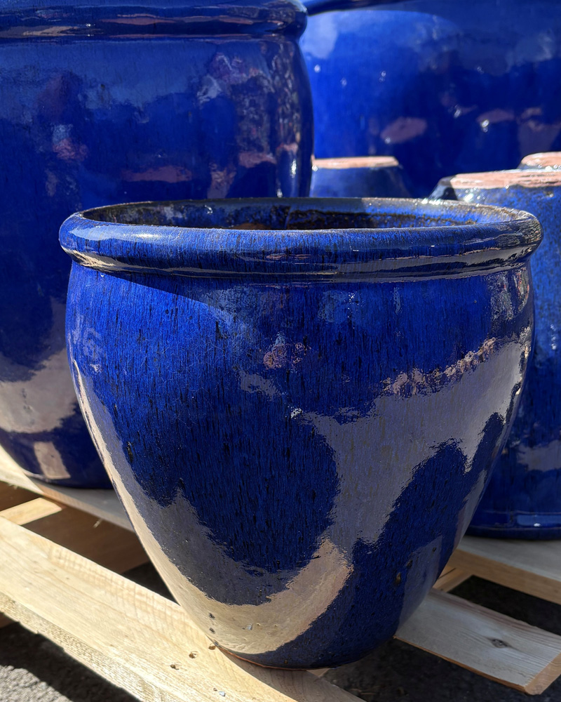 Lipped Water Jar Cobalt Blue 10"