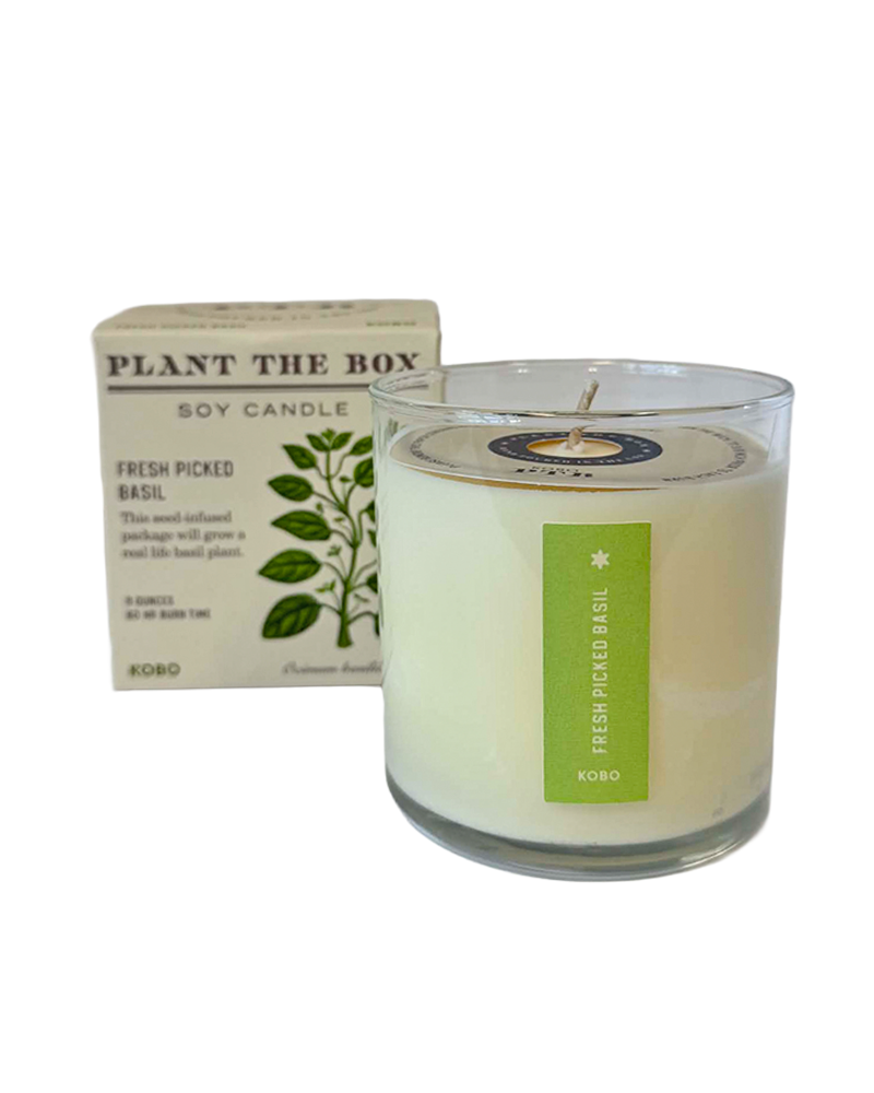 Candle Fresh Basil Plant the Box