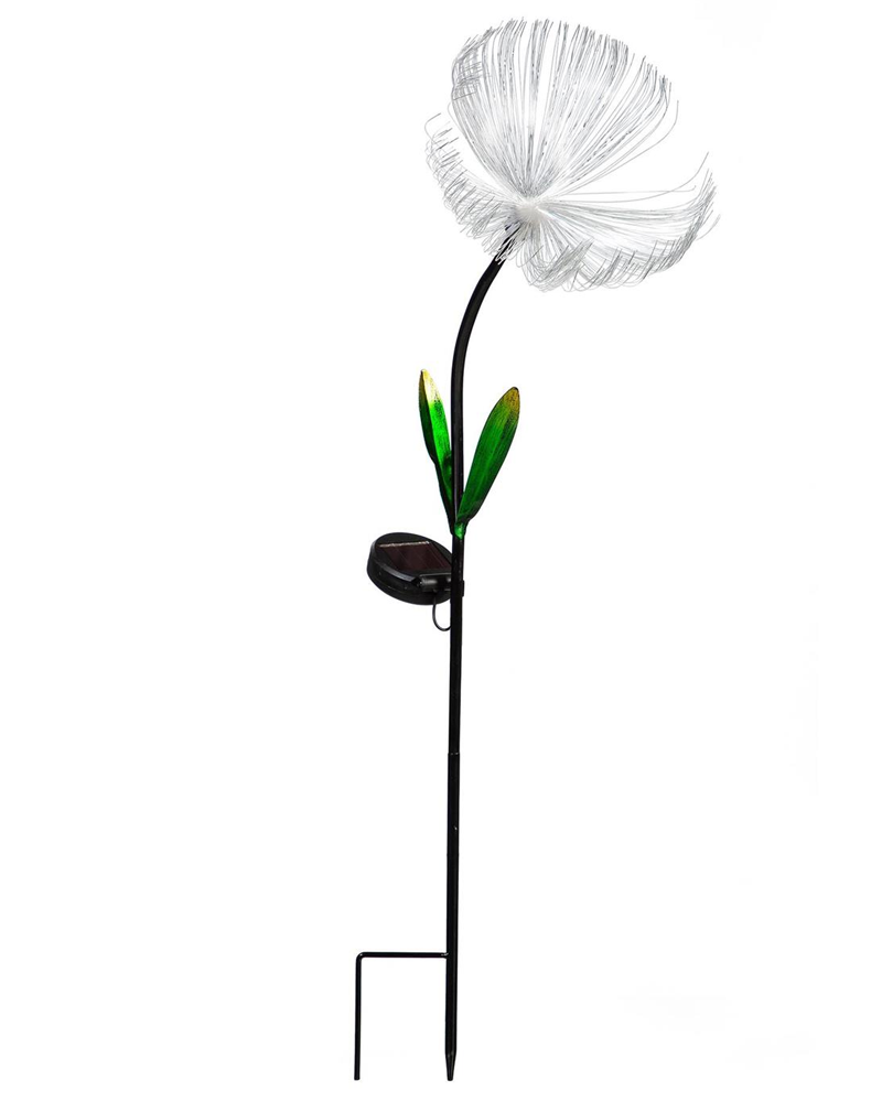 Solar Stake Fiber Optic Flower 24"