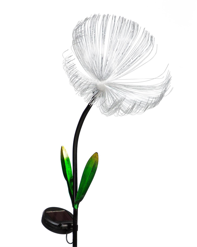 Solar Stake Fiber Optic Flower 24\"