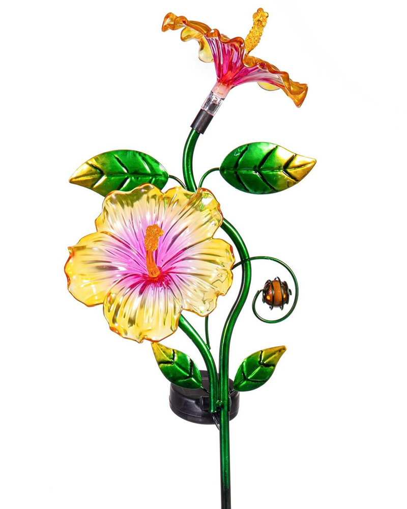 Solar Stake Hibiscus 36\"