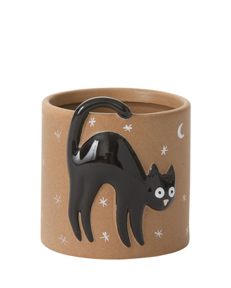 Witching Hour Cat Pot 6"