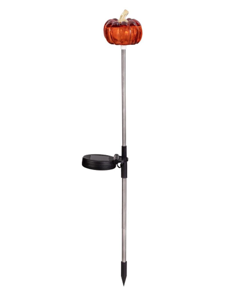 Solar Pumpkin Stake 24"